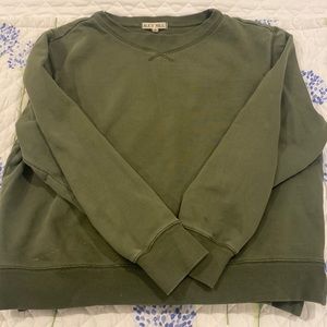 Alex Mill Lakeside Boatneck Sweatshirt In Army